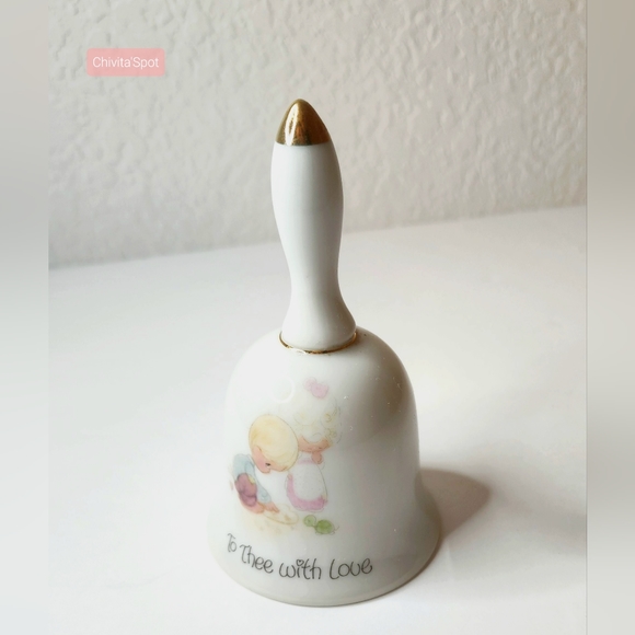 Vintage 1978 Enesco Jonathan & David Precious Moments "To Thee with Love" Bell - Picture 1 of 9